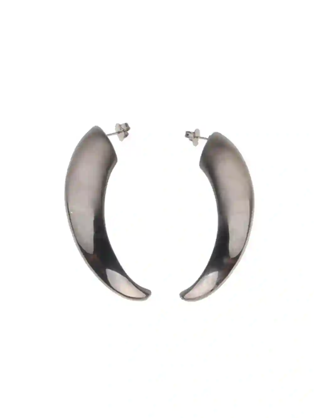 HORN EARRINGS NEGRO