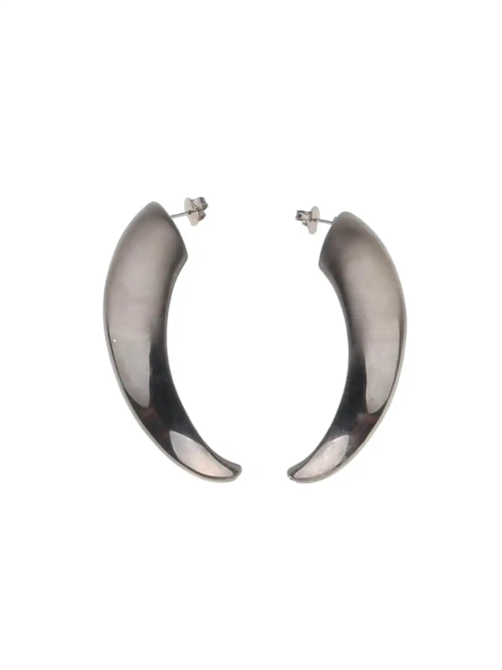 HORN EARRINGS NEGRO