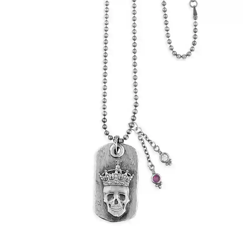Collar plata calavera can20
