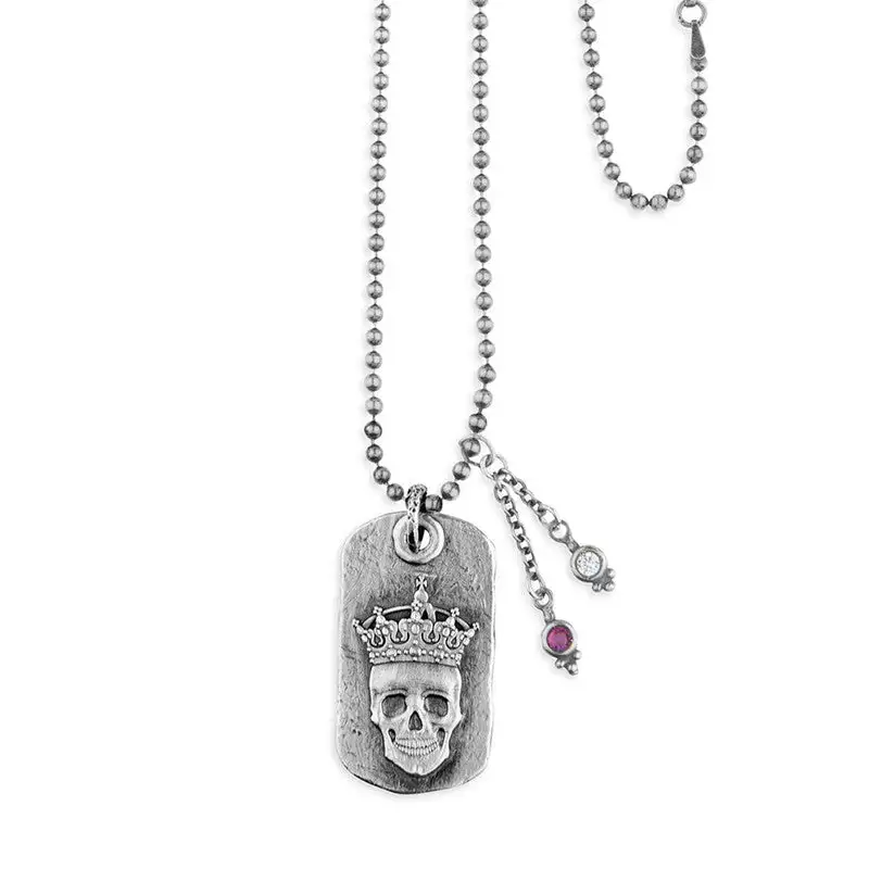 Collar plata calavera can20
