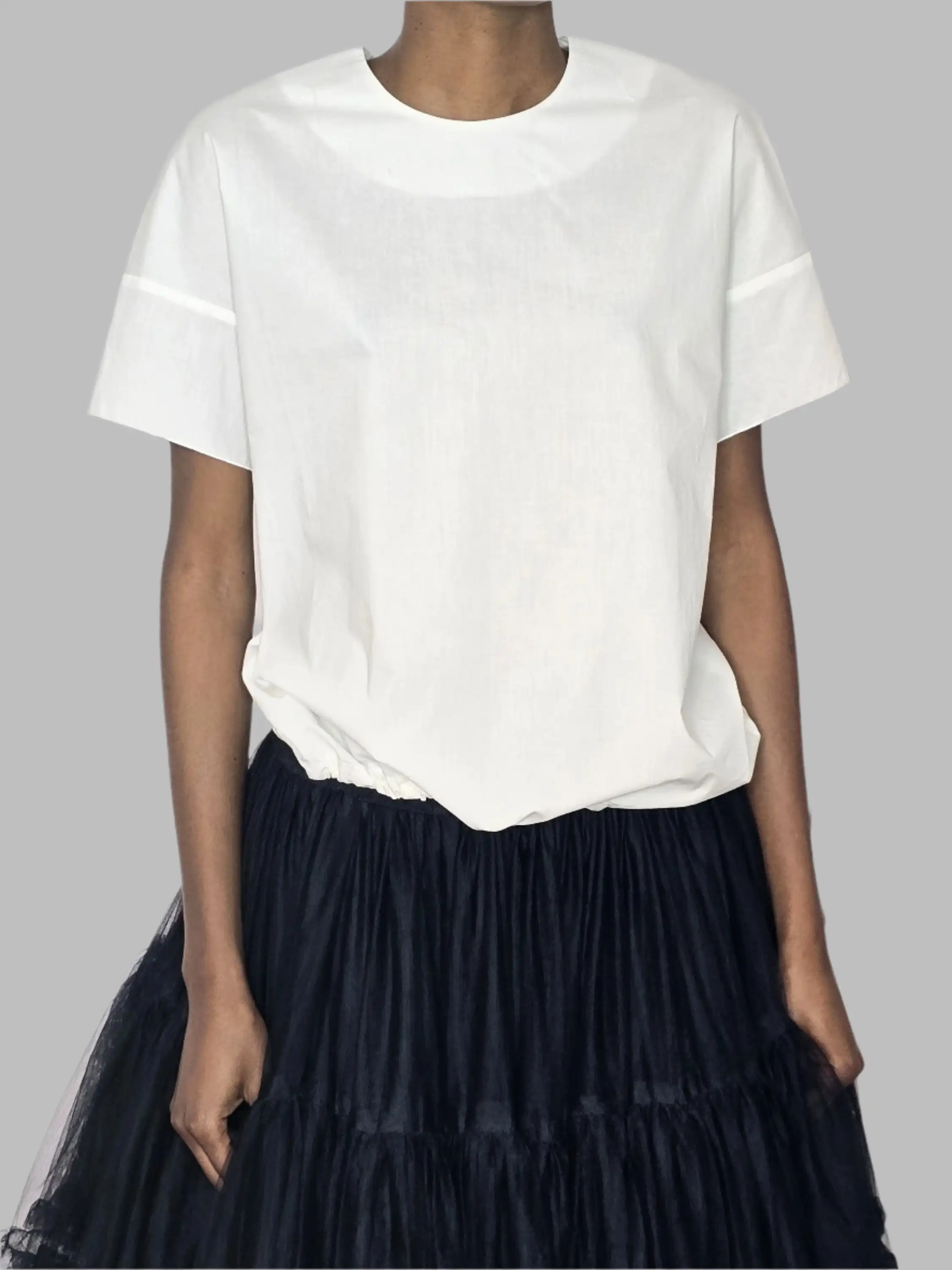 Camisa suelta de Poplin con banda - Imagen 5