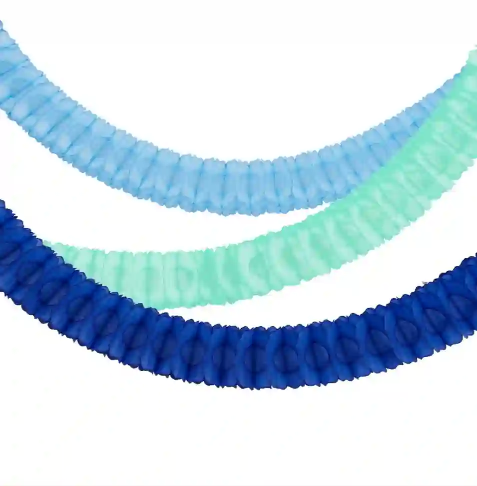 3 Blue Honeycomb garlands