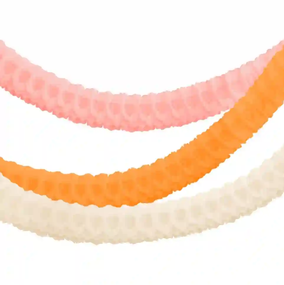 3 Pink Honeycomb Garlands