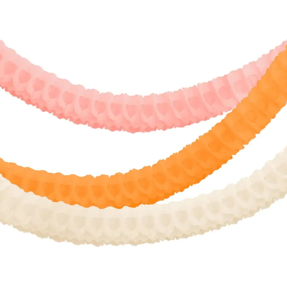 3 Pink Honeycomb Garlands