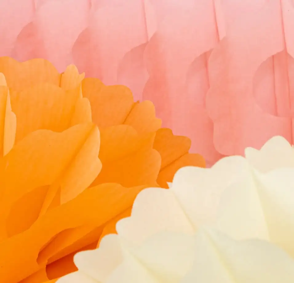 3 Pink Honeycomb Garlands - Image 2