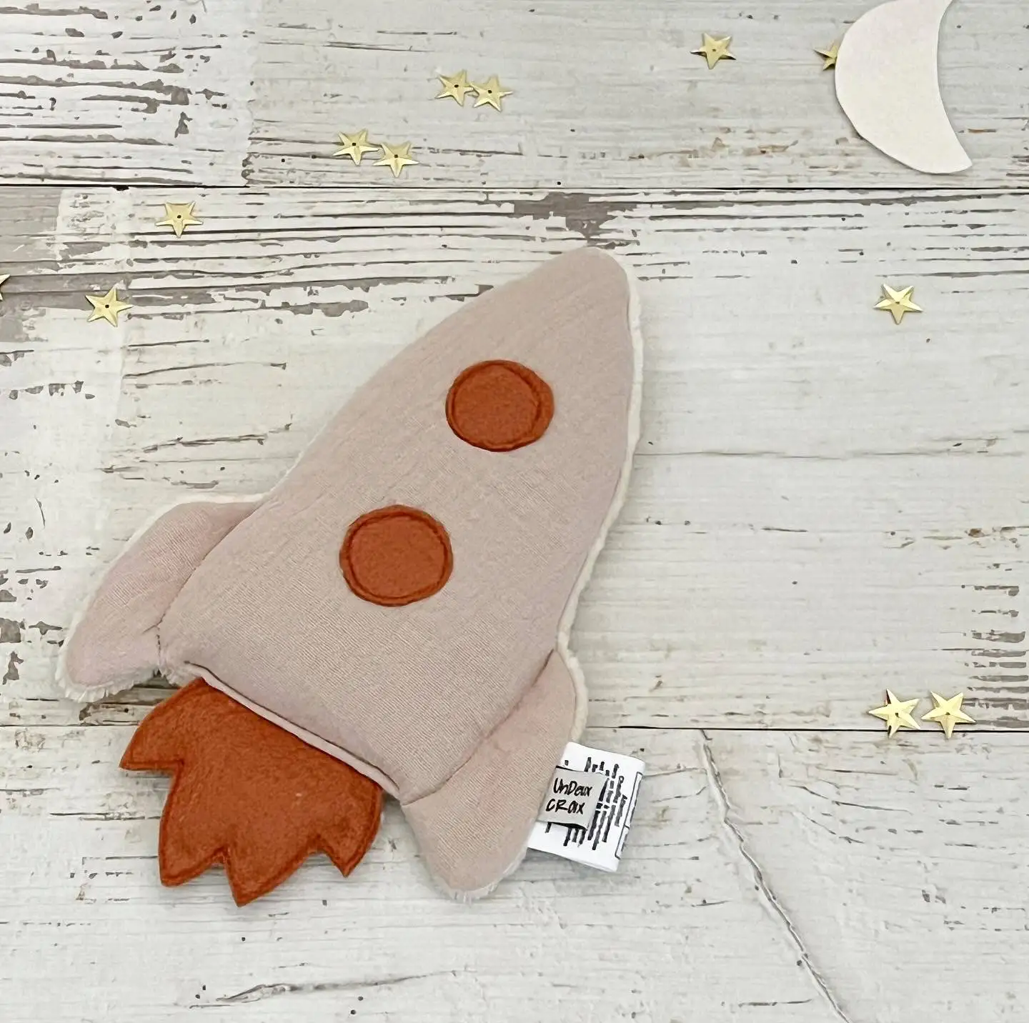 Dry hot water bottle - Rocket - raw cotton gauze - Image 4