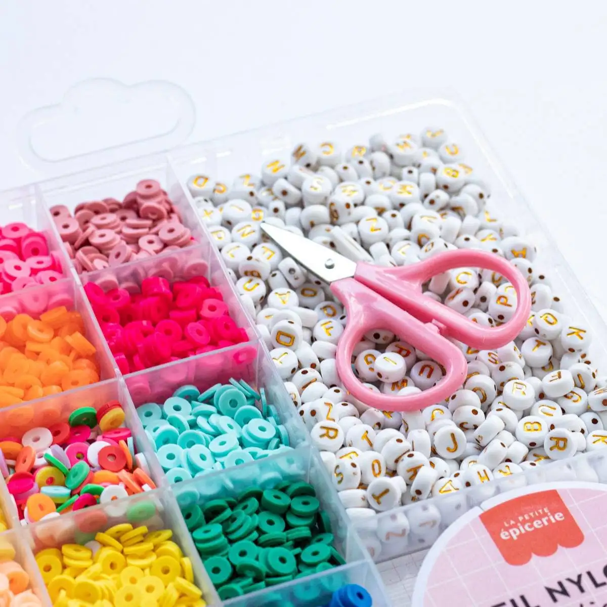 Caja de 16 colores de abalorios heishi de 6 mm - Pop - Imagen 2