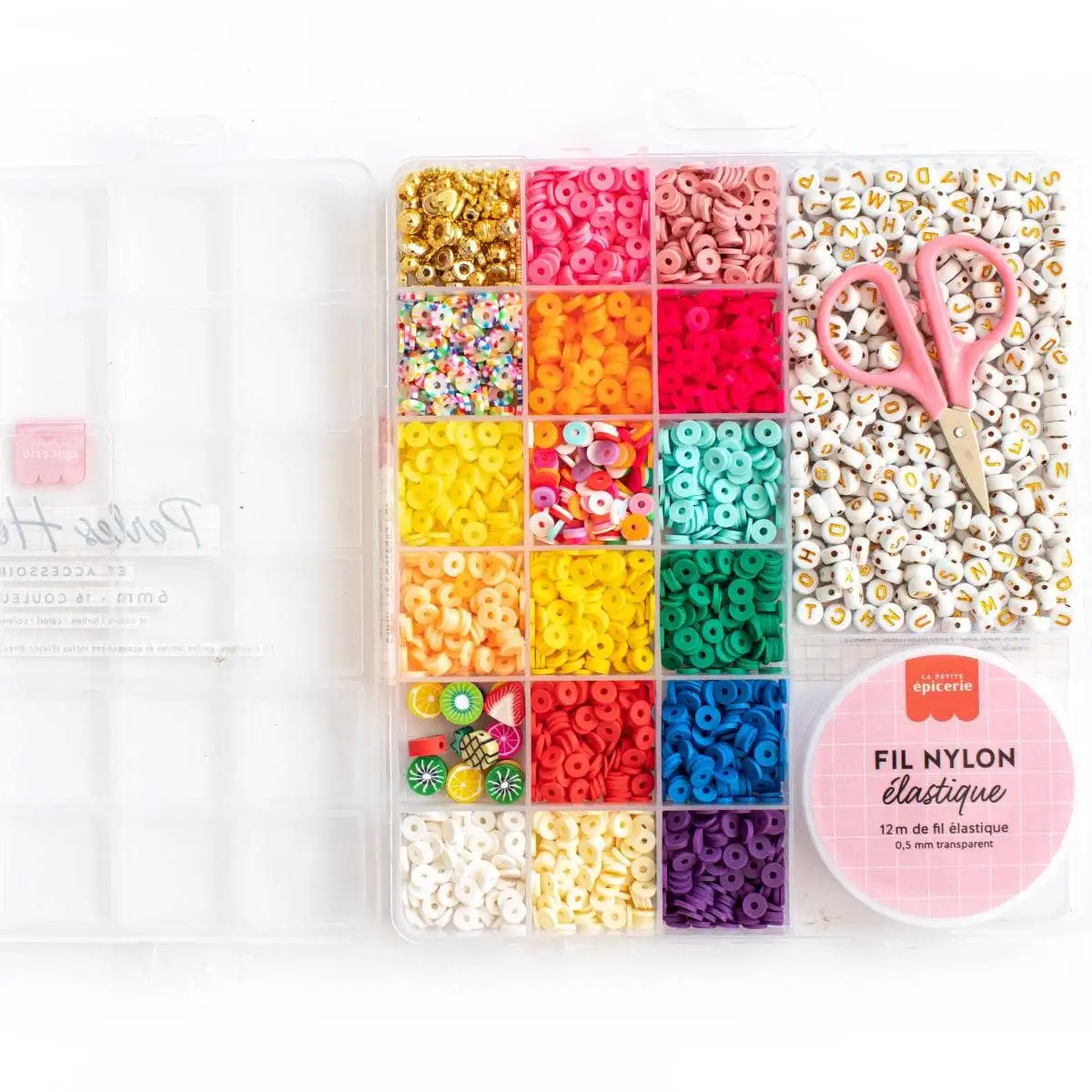 Caja de 16 colores de abalorios heishi de 6 mm - Pop - Imagen 3