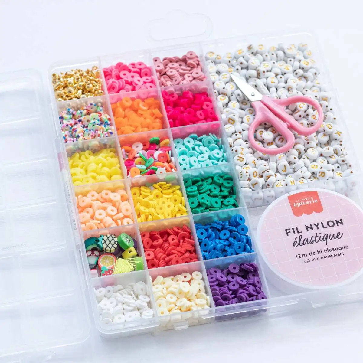 Caja de 16 colores de abalorios heishi de 6 mm - Pop - Imagen 4