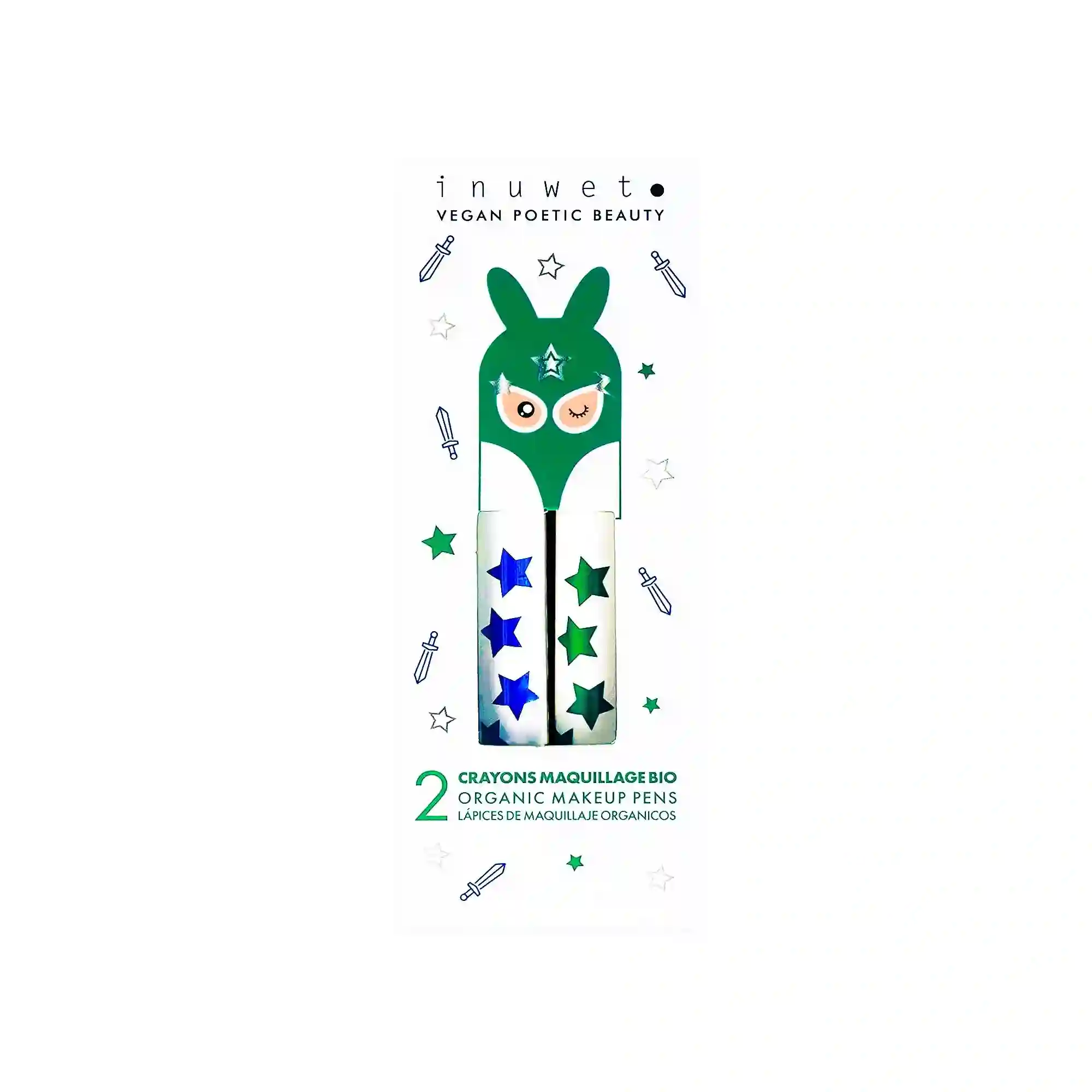 Caja de 2 lápices maquillaje HEROBOY Azul & Verde