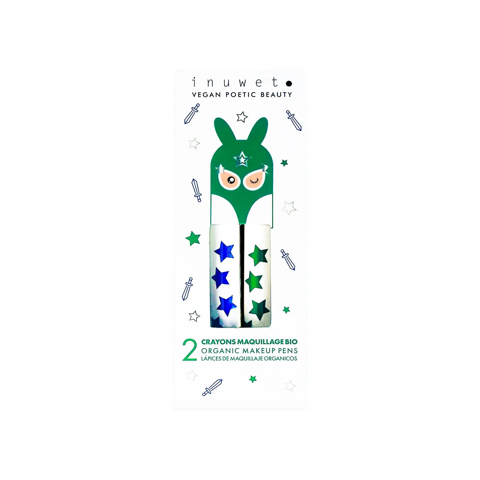 Caja de 2 lápices maquillaje HEROBOY Azul & Verde