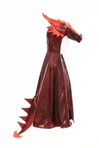 Capa del dragón rojo Talla 5-6 años
