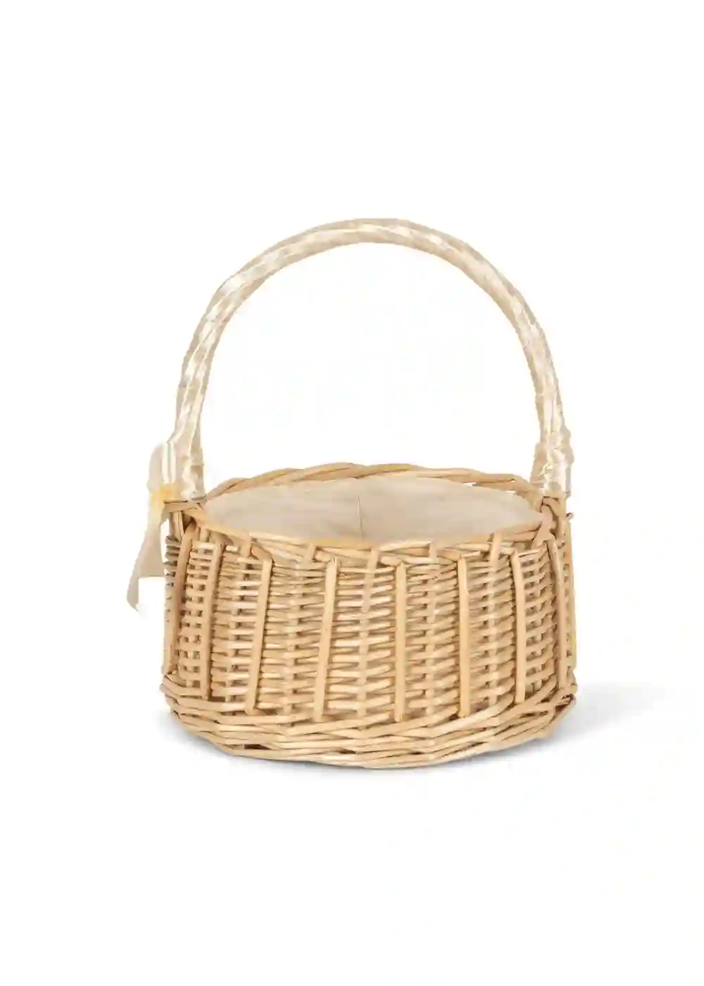 Cesta de con lazo blanco