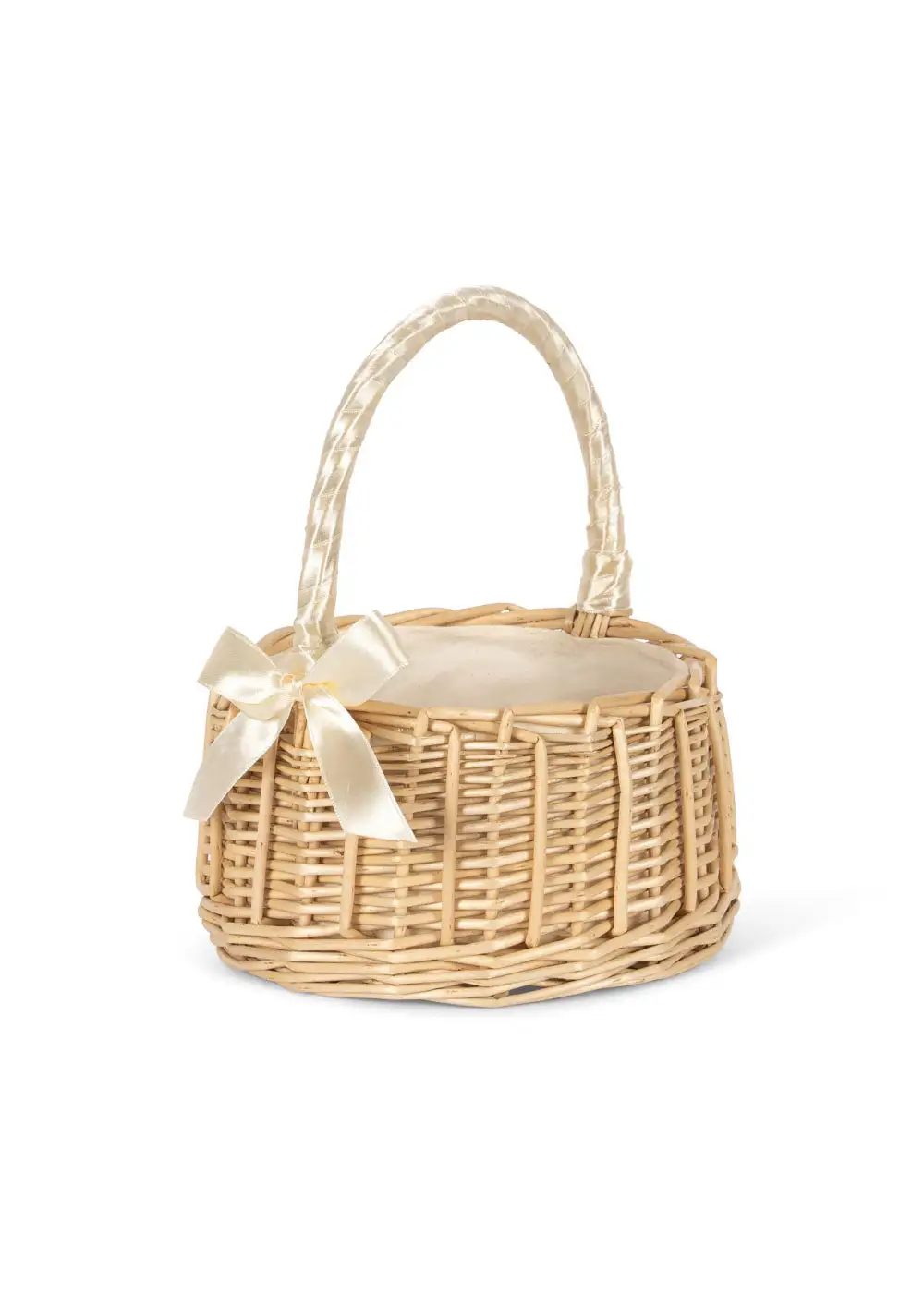 Cesta de con lazo blanco - Imagen 2