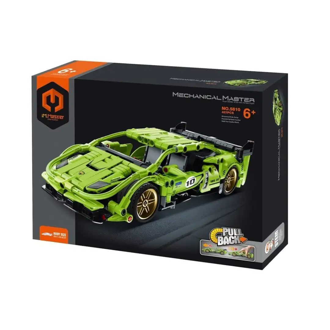 Green racing car N 5810 - 457 pieces - Image 4