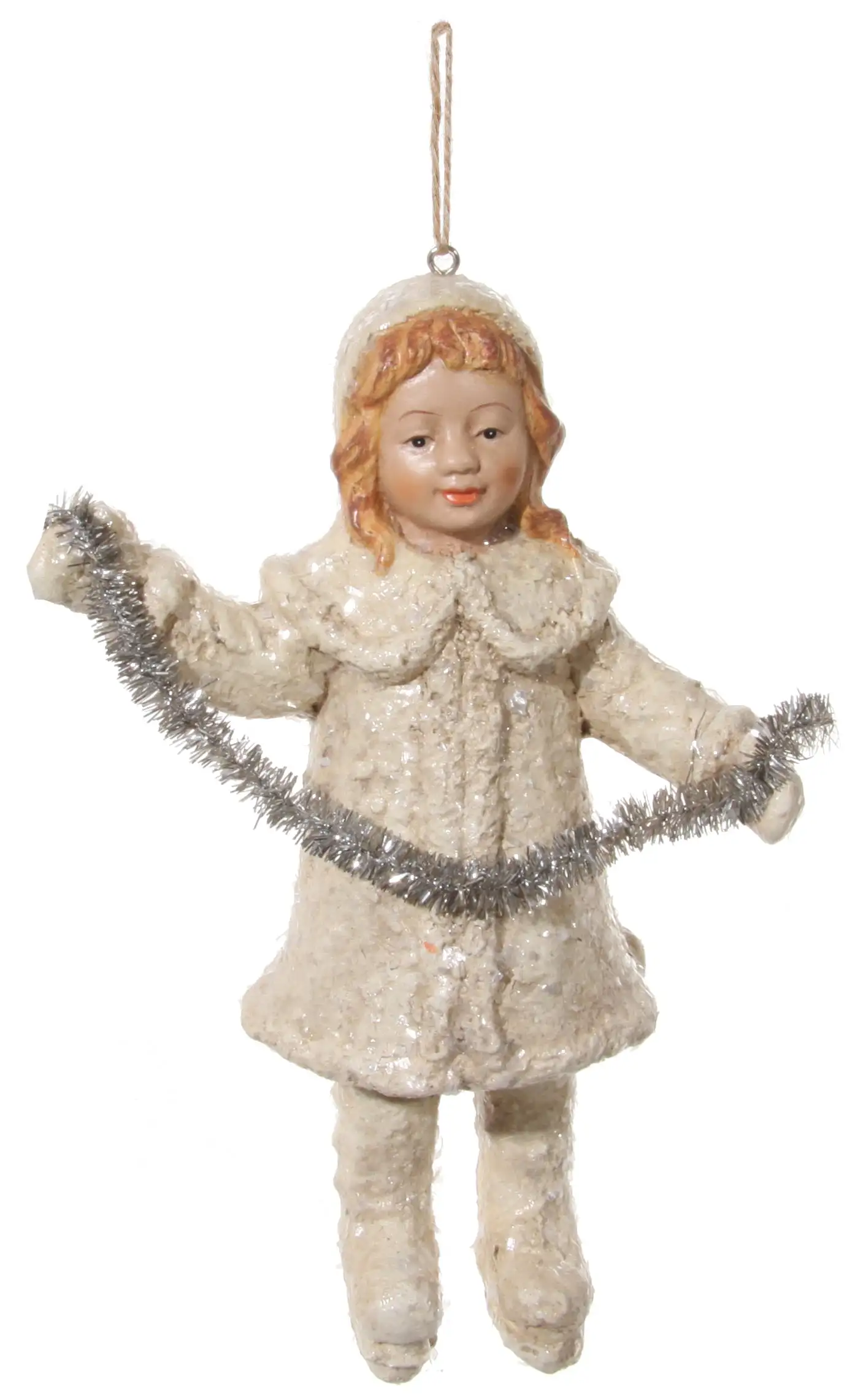 Colgante niña con guirnalda