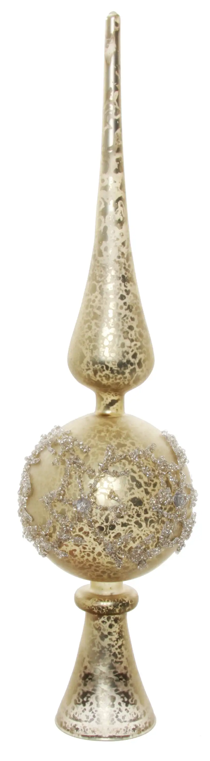 Copa de árbol de vidrio dorada 33cm