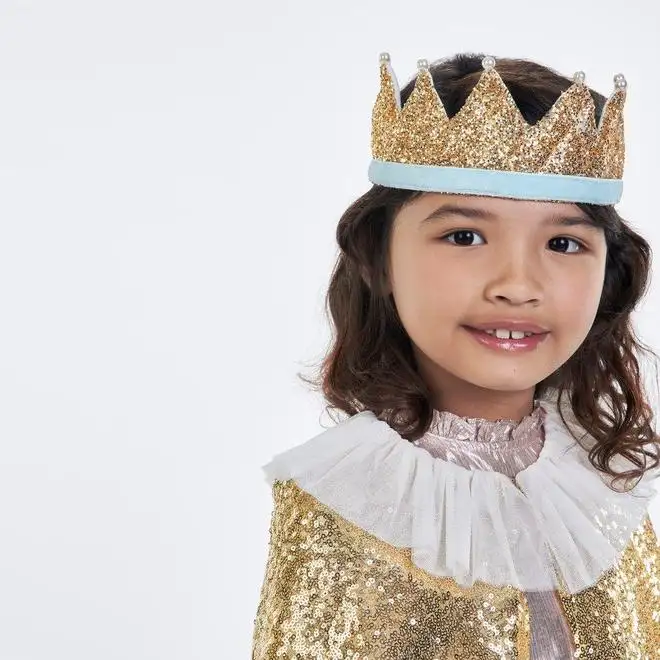 Corona de fiesta de oro y perlas - Imagen 4
