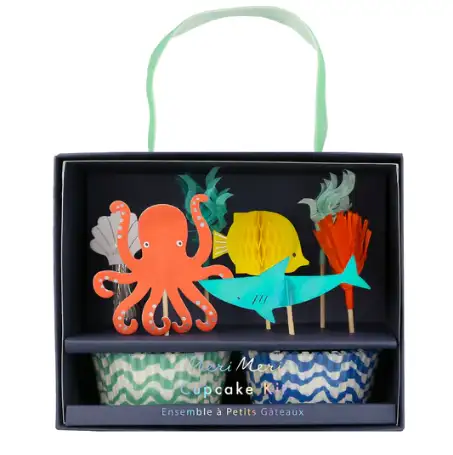 Kit de cupcake debajo del mar