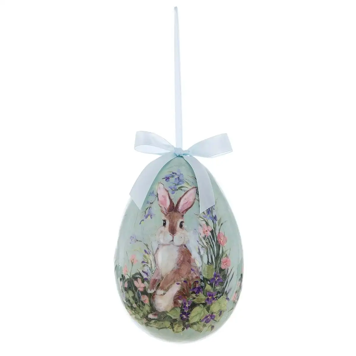 Decoración huevo de pascua azul