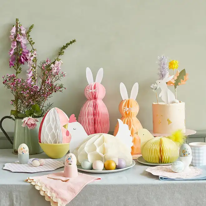 Decoración panal de abeja Pascua - Imagen 2
