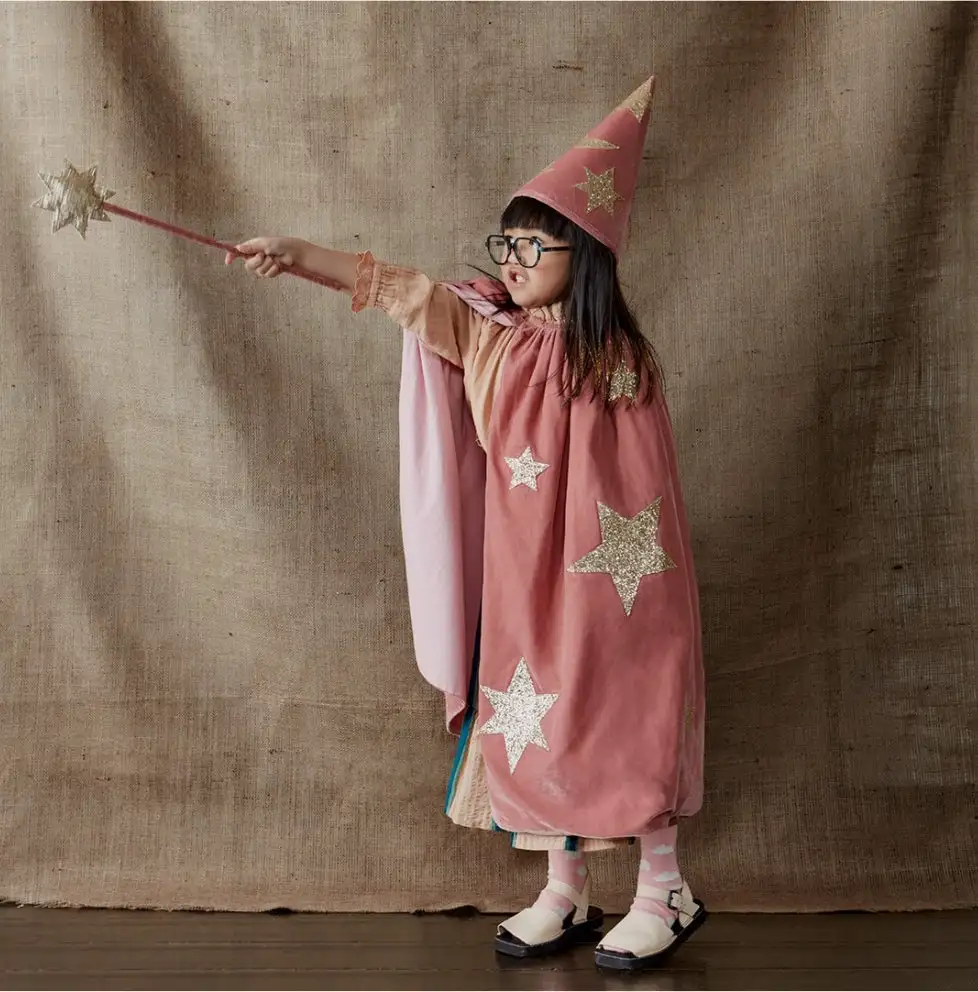 Wizard costume in pink velvet - Image 2