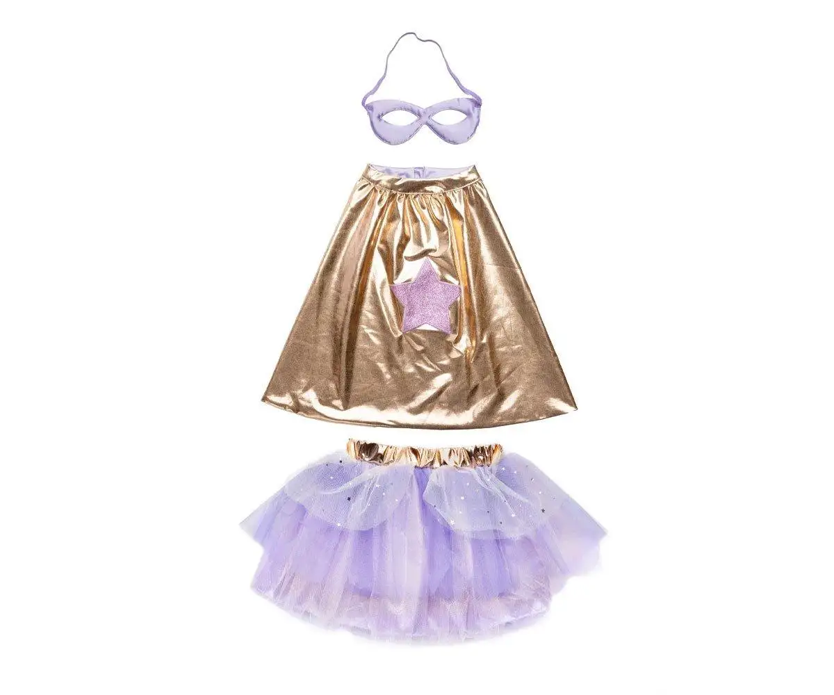 Gold superheroin/lilac costume size 4-6 years - Image 2