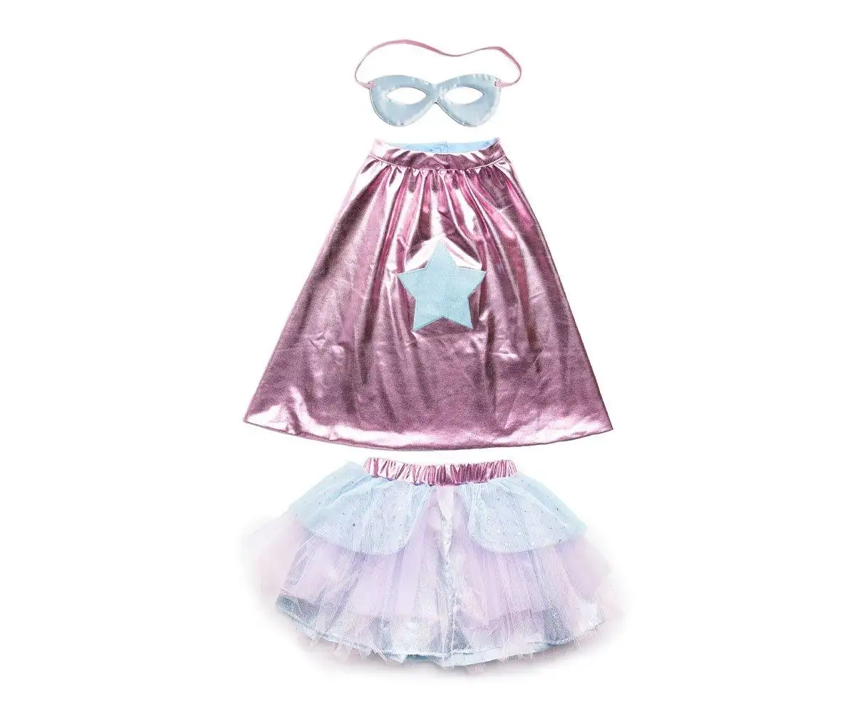 Disfraz superheroína rosa/azul clarito Talla 4-6 años - Imagen 2