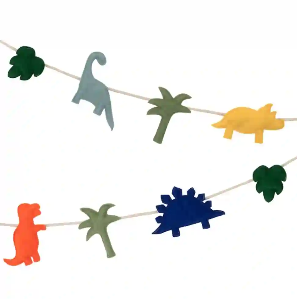 Felt dinosaurs guirnalda