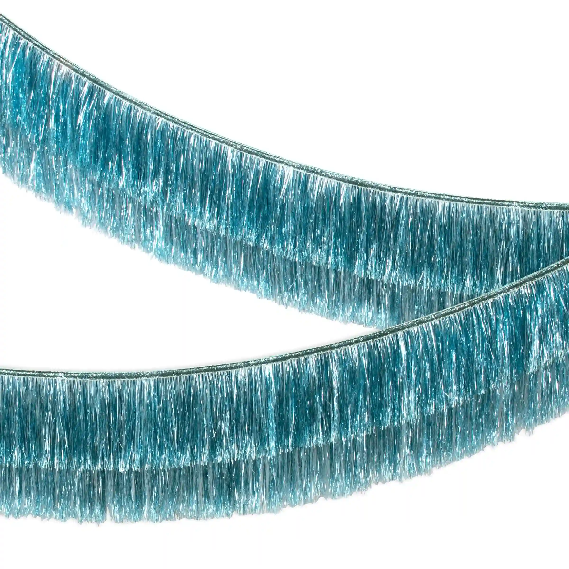 Blue fringing garland