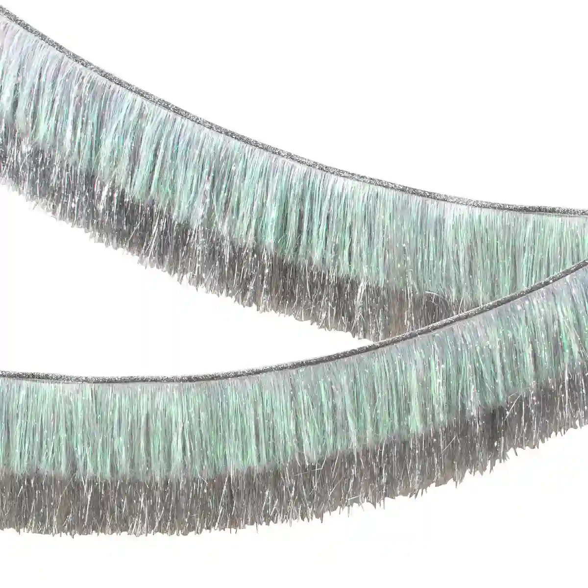 Silver fringed garland