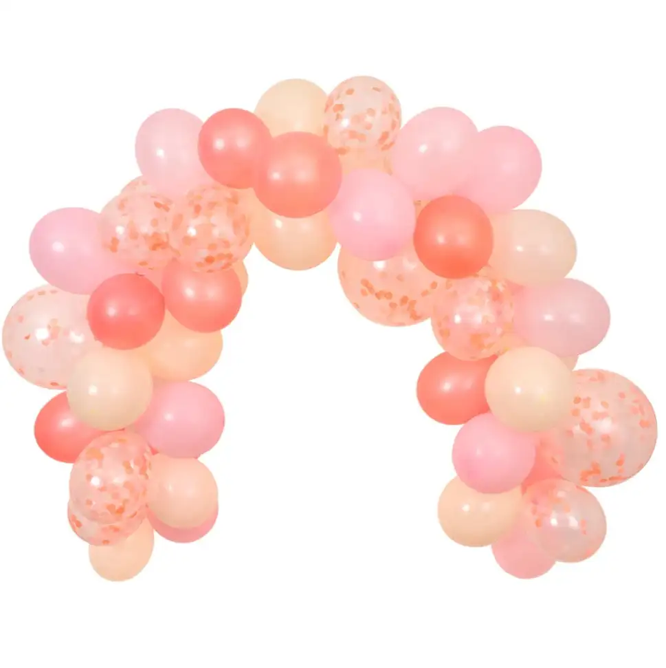 Guirnalda de globo rosa y streamer (x 50 globos) - Imagen 3