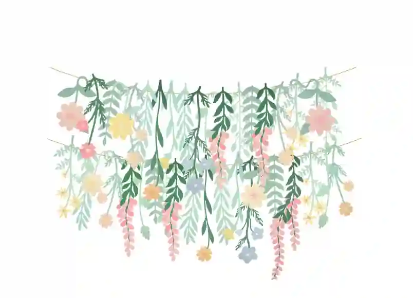 Guirnalda de papel floral