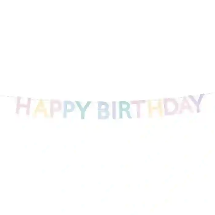 Guirnalda Happy Birthday en Tonos Pastel