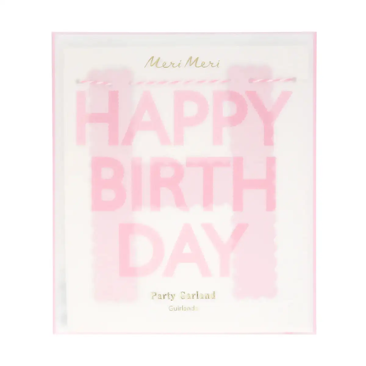 Guirnalda Rosa feliz cumpleaños - Imagen 3