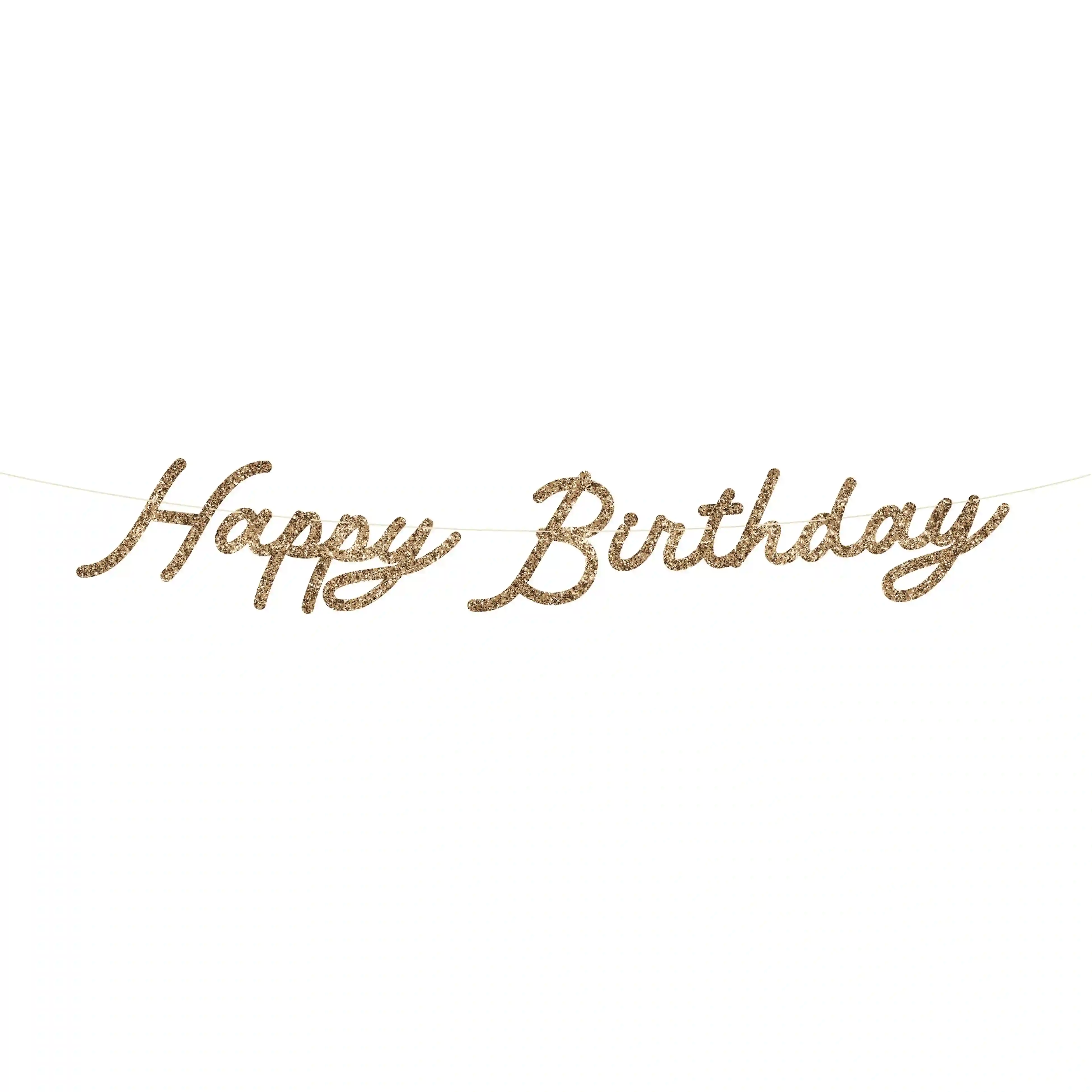 Guirnaldas de oro de feliz cumpleaños de oro