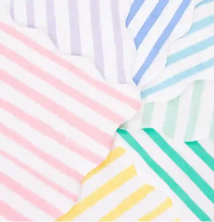 Large striped napkins mix