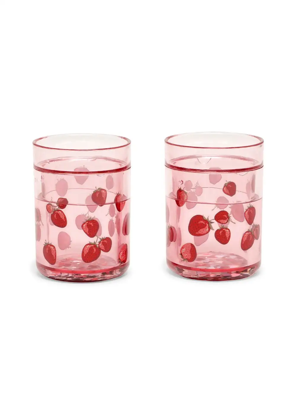 Pack 2 vasos purpurina-Fresas