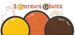 Pack of 3 round giant inks: yellow, orange and brown - Image 3
