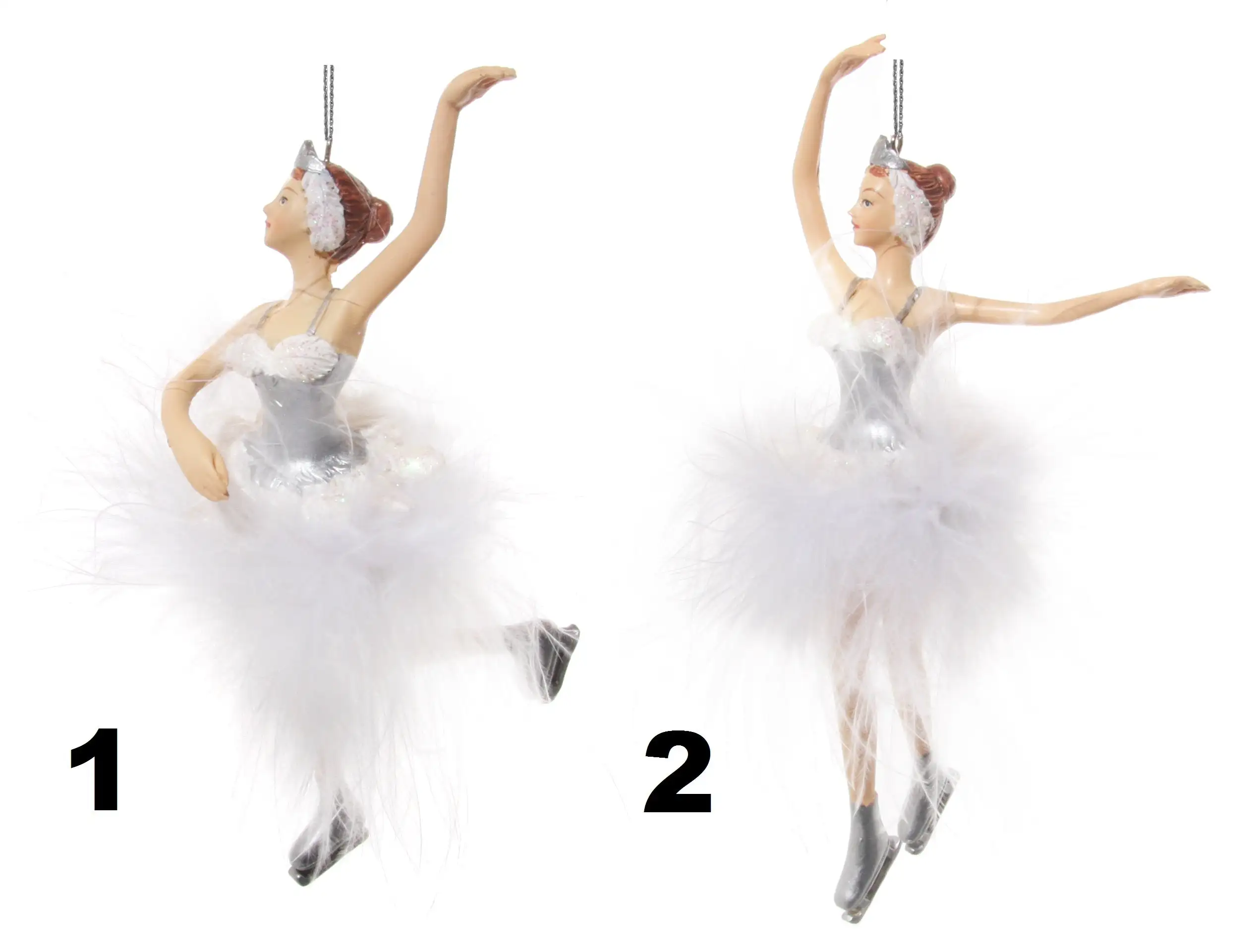 Patinadora tutú blanco