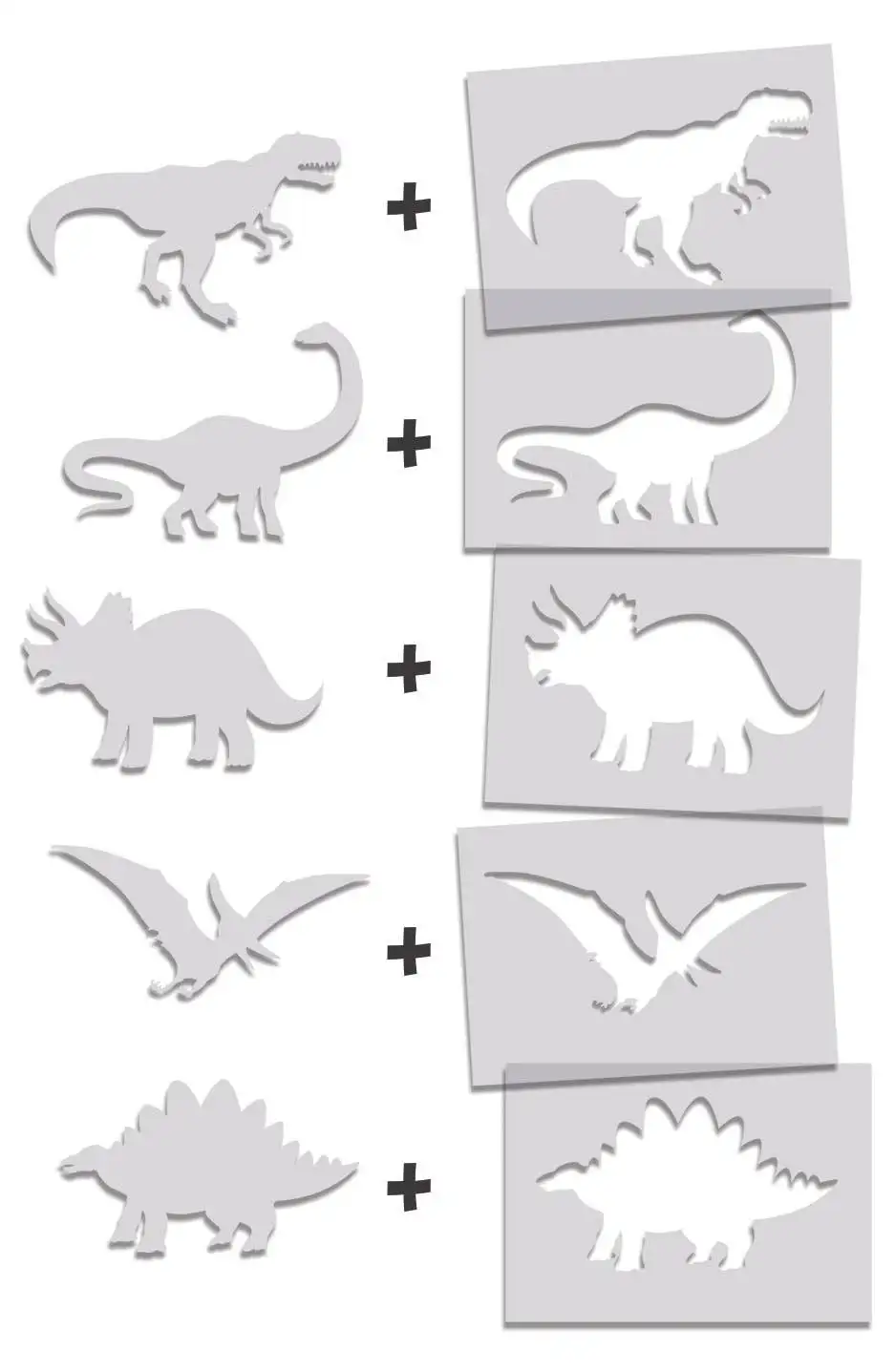 Plantillas artísticas gigantes «Los dinosaurios» - Imagen 2