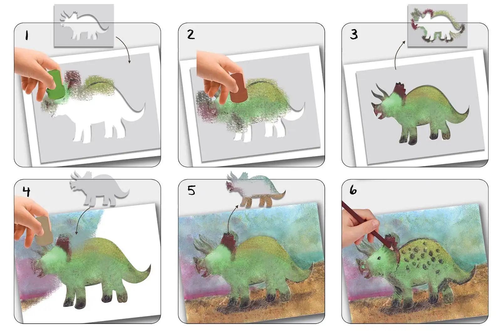 Plantillas artísticas gigantes «Los dinosaurios» - Imagen 3