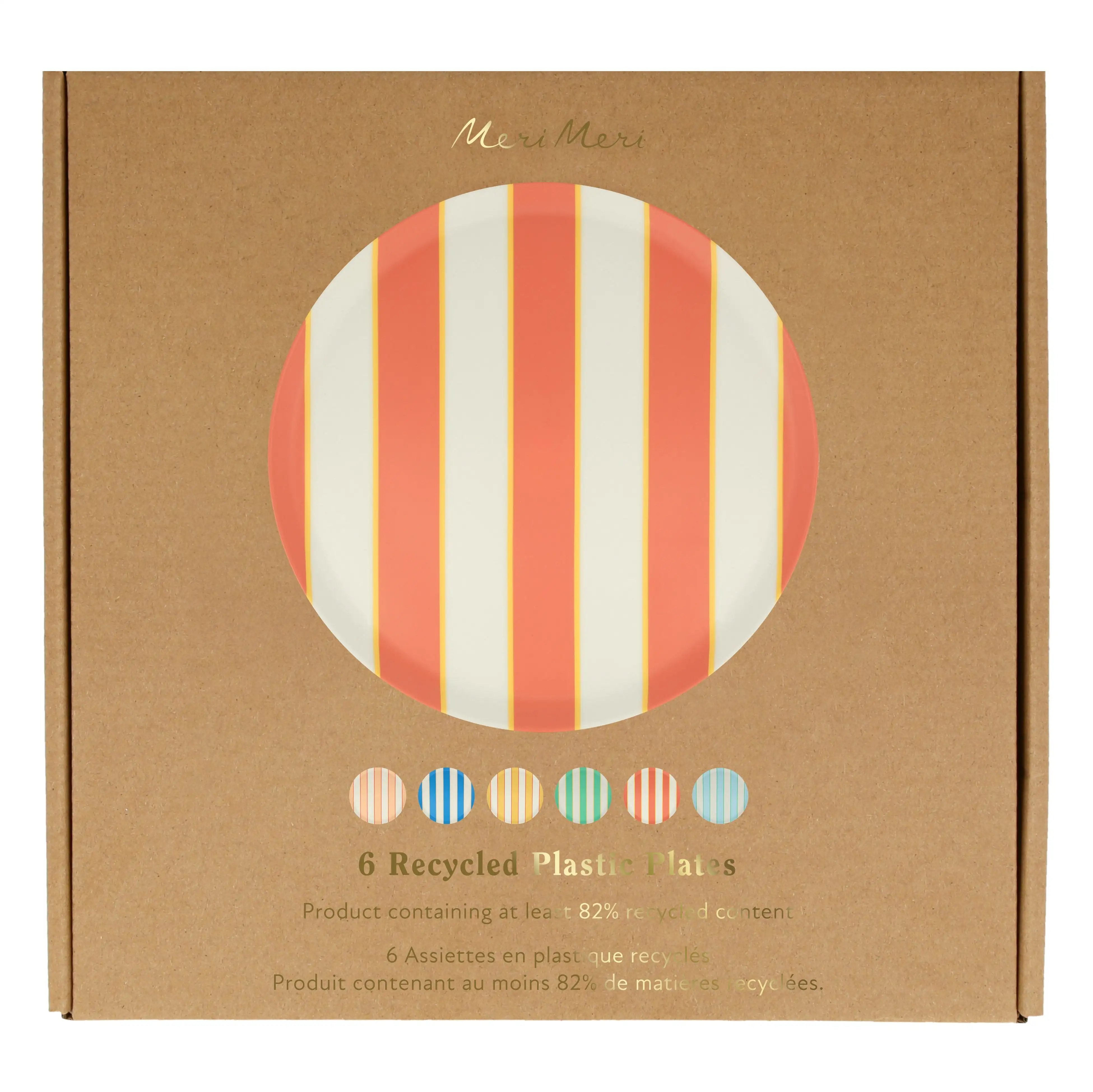 Large plate melamine with stripes - Image 8