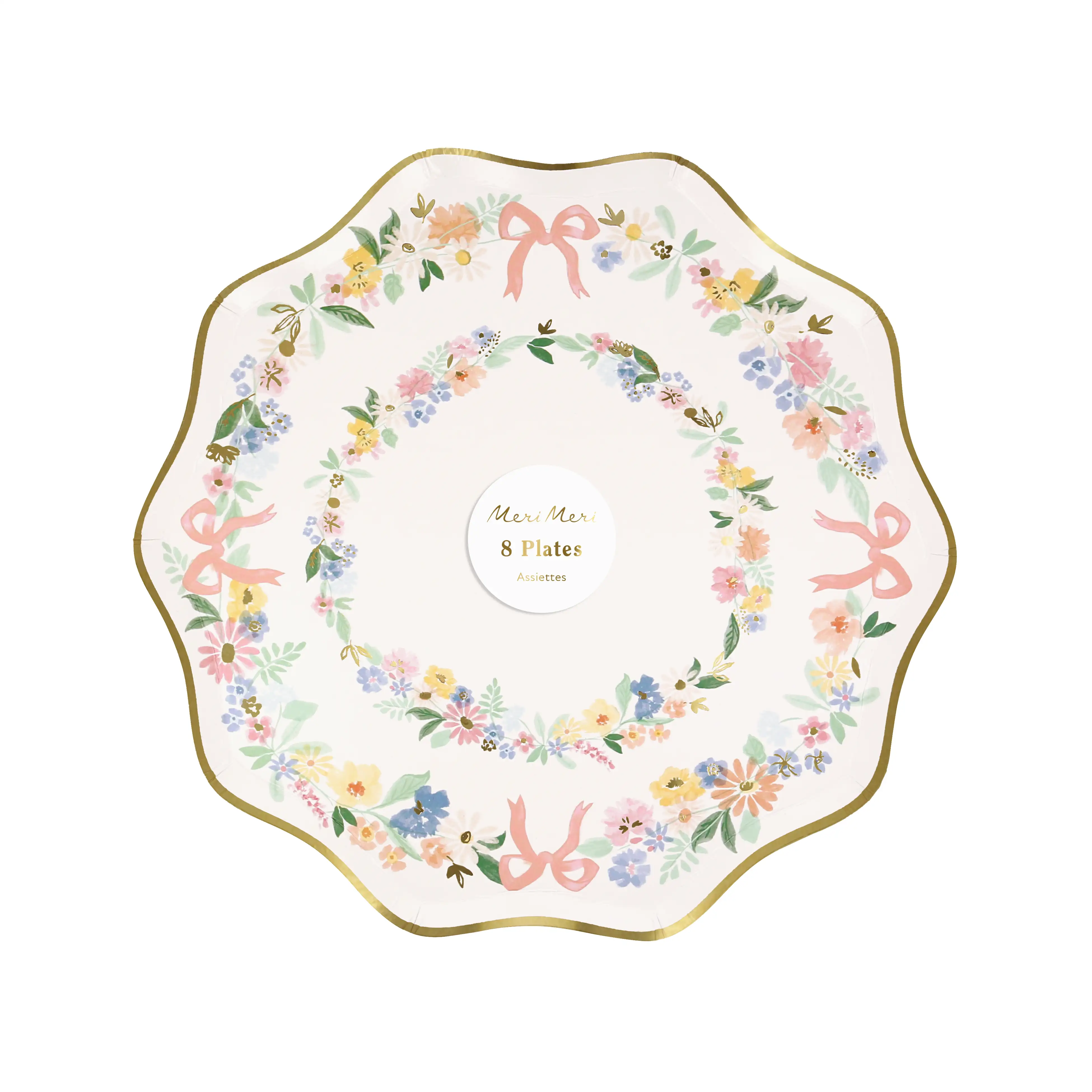 Plato mediano floral