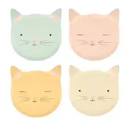 Colored kittens dishes