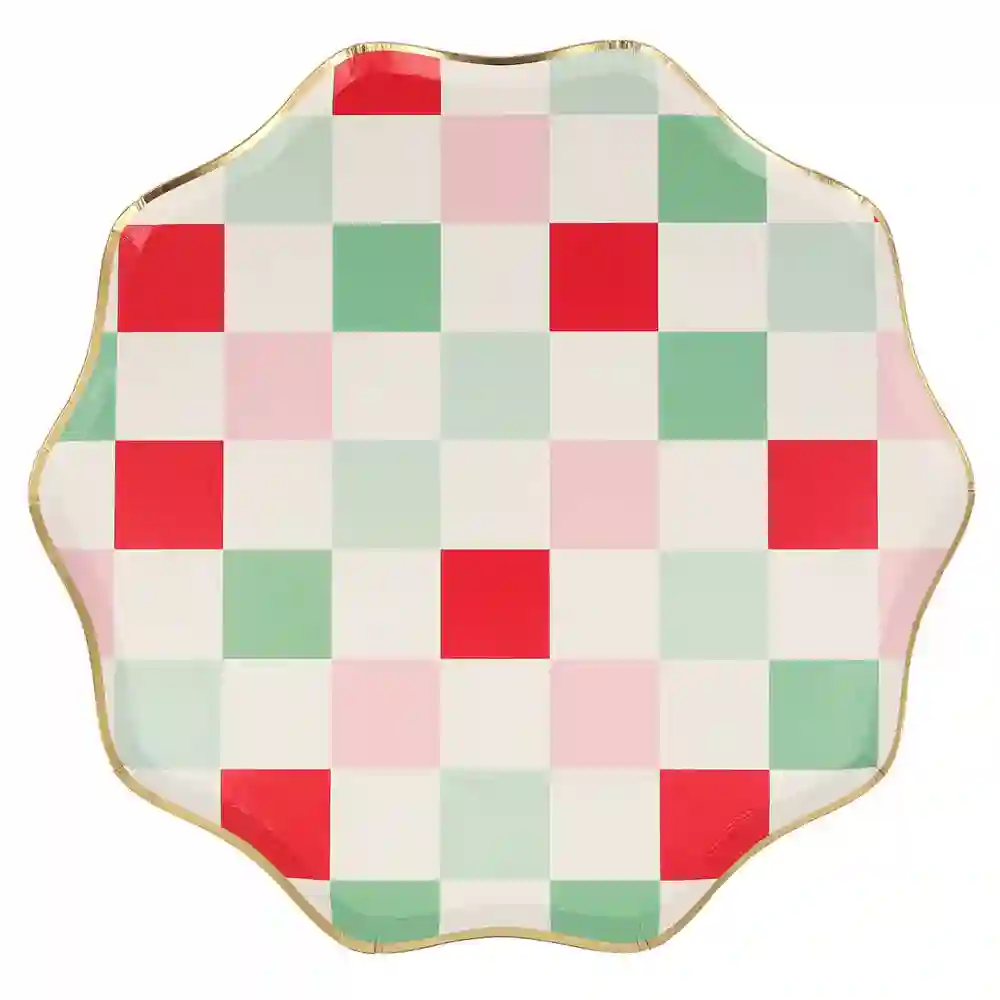 Platos grandes a cuadros