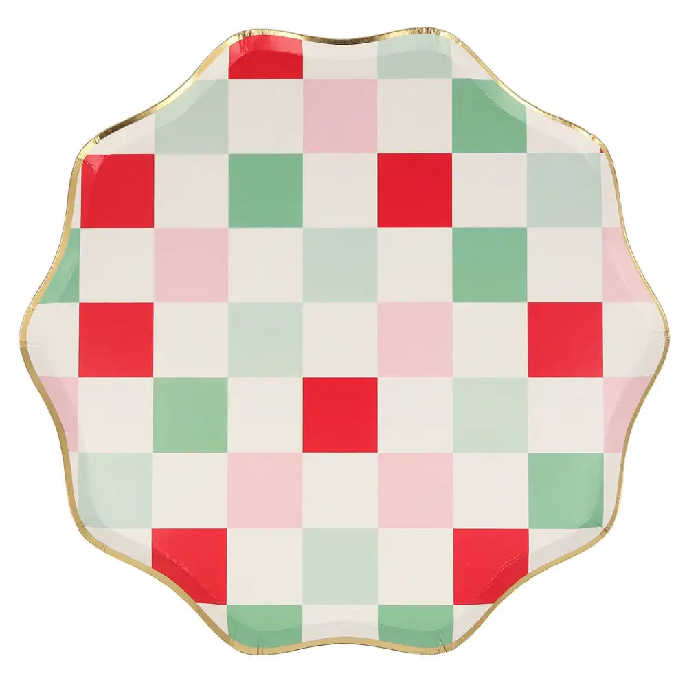 Large checkered dishes
