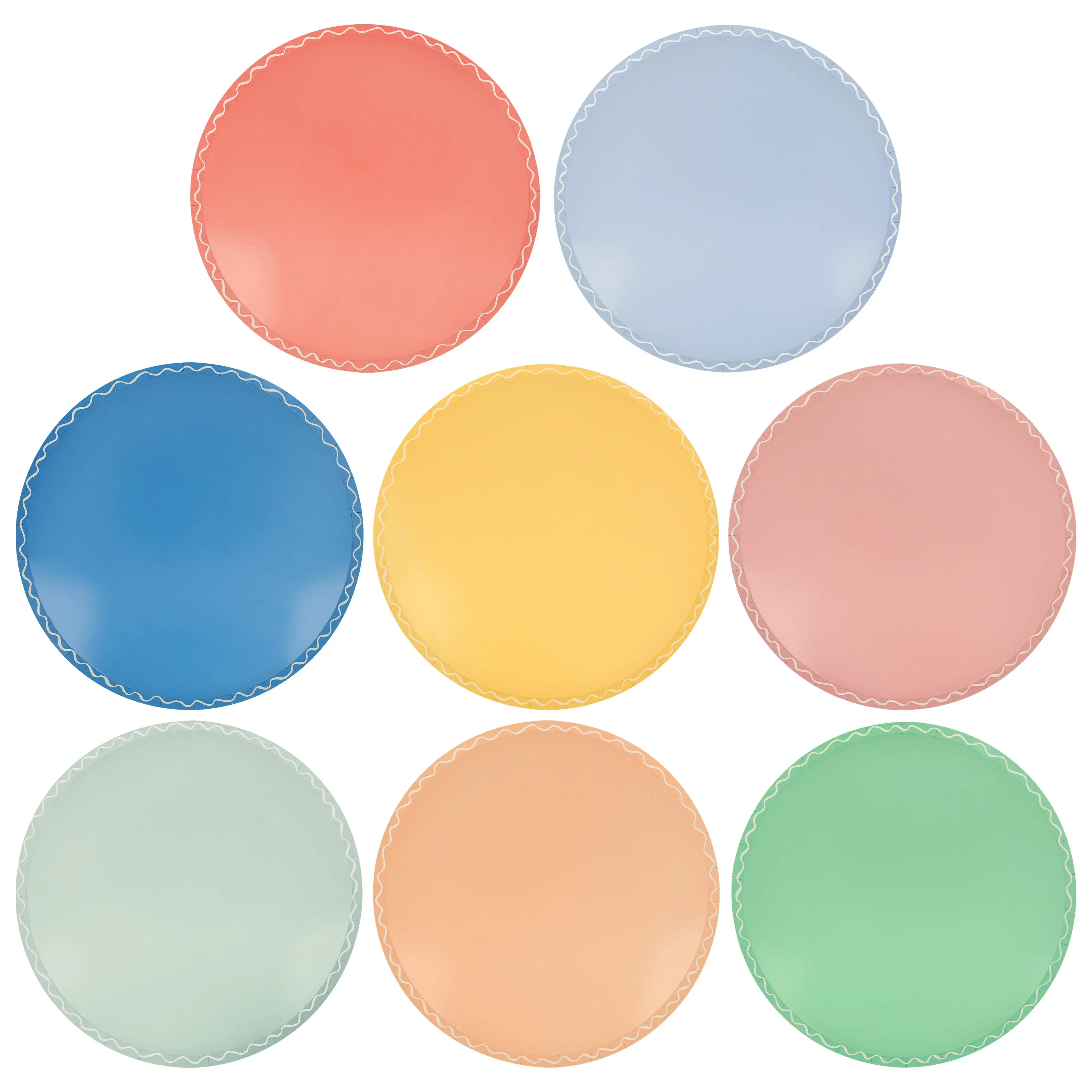 Large dishes with wavy edge