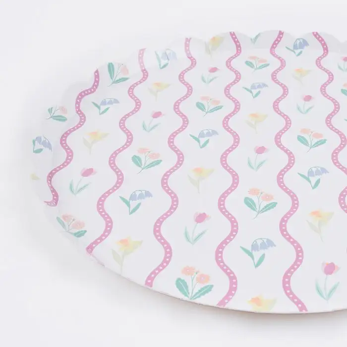 Large dishes with floral print - Image 2