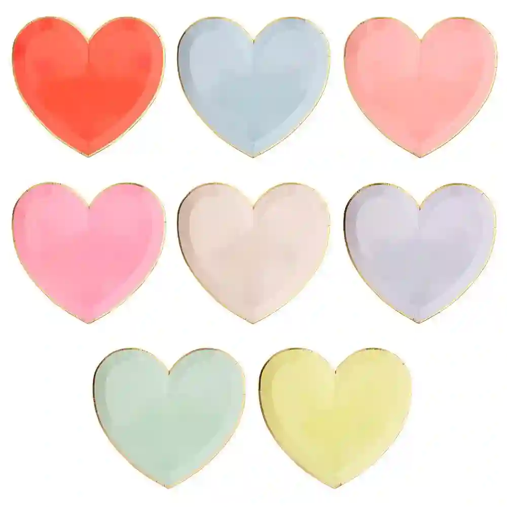 Large heart dishes in various colors